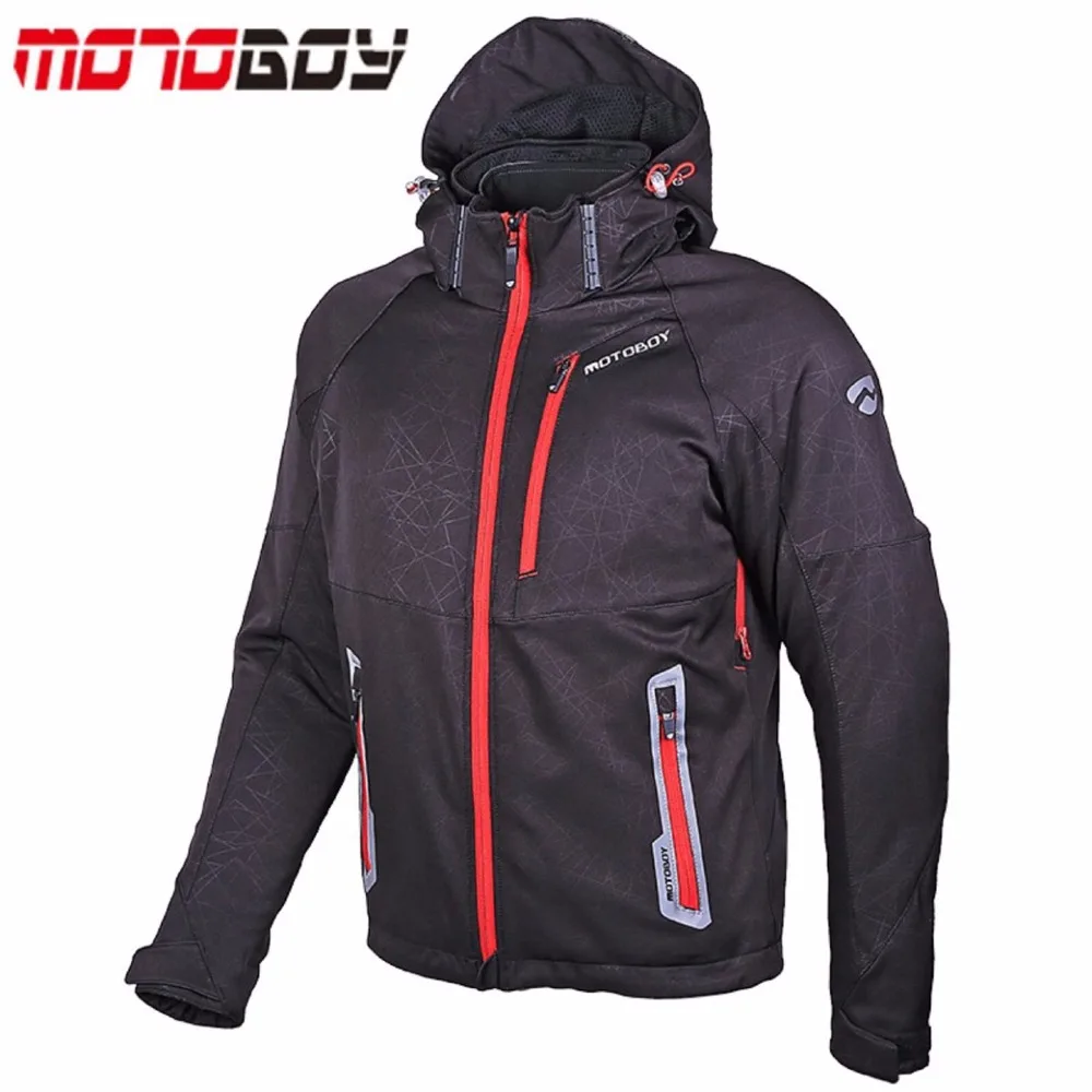 Мотоциклетная зимняя куртка MOTOBOY с теплой подкладкой толстовка капюшоном для