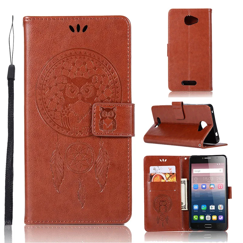 Милый сова чехол для Alcatel POP 4S OT 5095 кожаный бумажник флип-чехол Coque Alcatel POP 4S Pop4s 5095 к 5095Y Чехлы для телефона