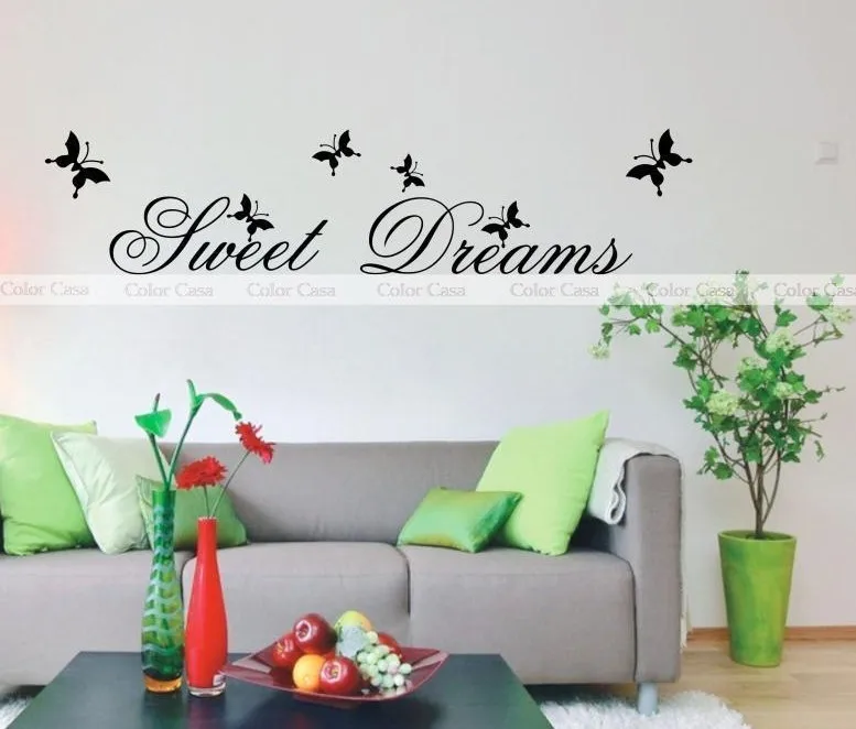 Сладкий сон теплый дом цитата стенная наклейка zooyoo8014 декоративный adesivo de parede съемные виниловые наклейки.