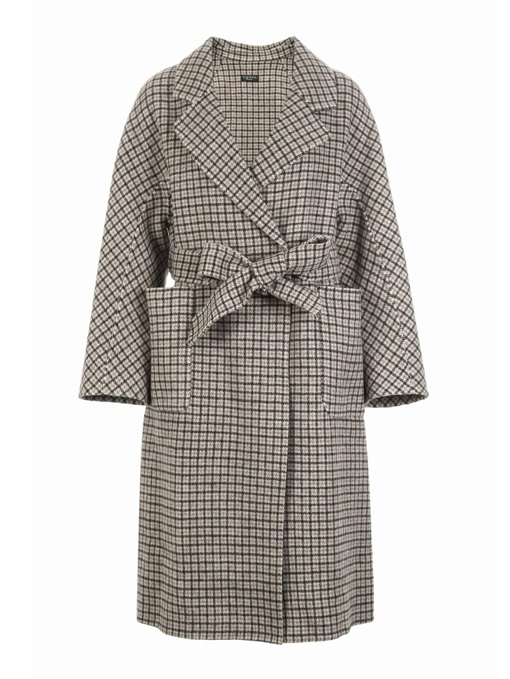 Vero Moda пальто женское Женская Новая двухсторонняя шерстяная длинная Клетчатая Шерстяная куртка | 318427508