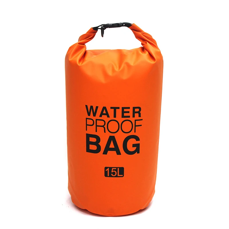 15L Orange Сумка для плавания сумка для воды 10L 15L 20L водонепроницаемая сумка для хранения сухой мешок для наружного приключения Кемпинг Canyoneering Sailing Surfing - Цвет: 15L Orange