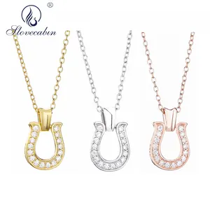 Мужское ожерелье с подвеской в форме подковы, из серебра 2019 пробы