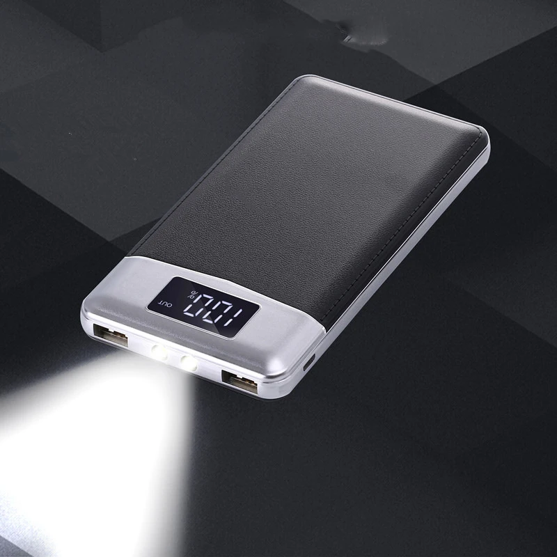 Беспроводной Dual USB Зарядное устройство Мощность Bank 20000 мАч Портативный с цифровым