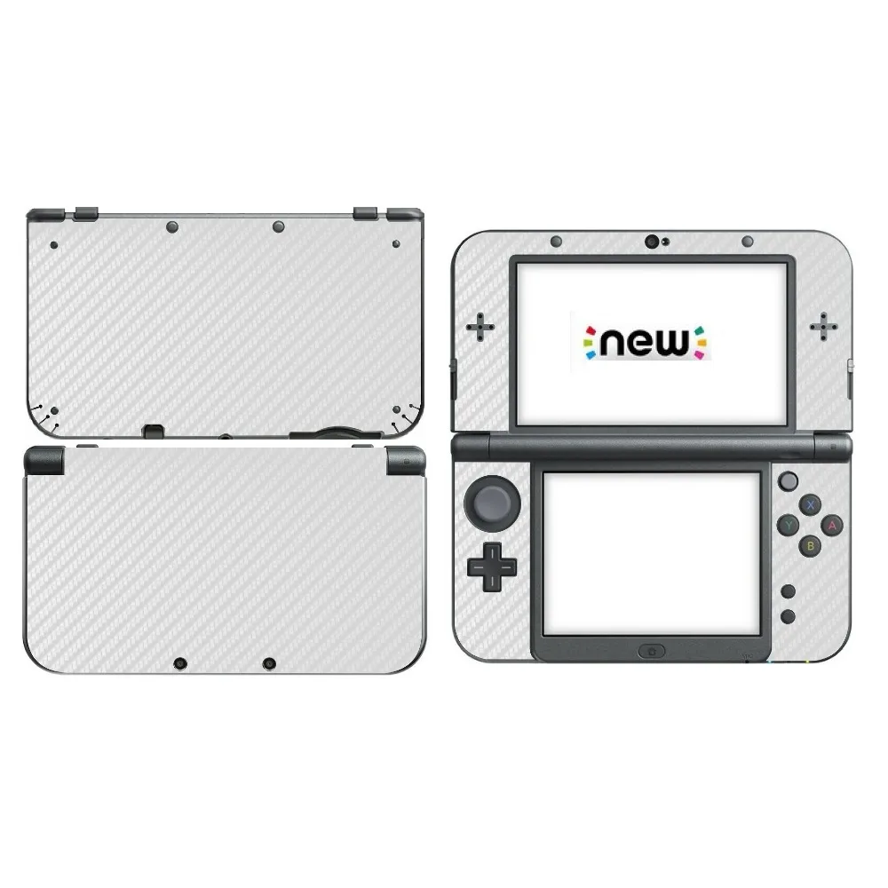 Белый из углеродного волокна винил Защитная Наклейка для nintendo 3DS XL LL скины Стикеры s