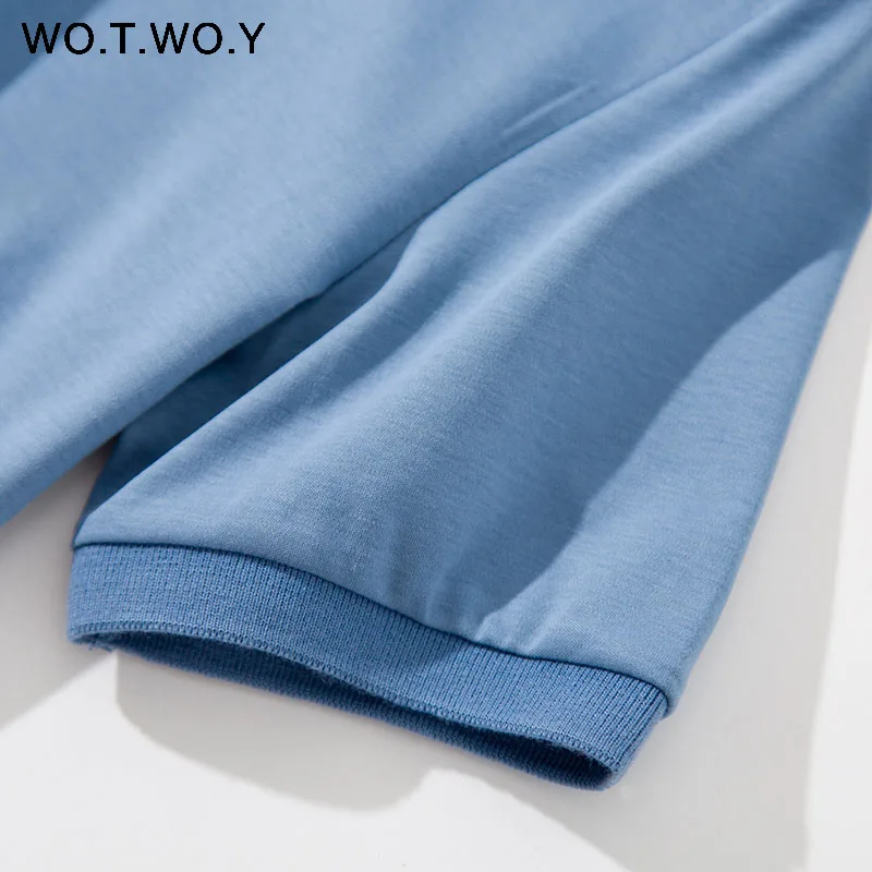WOTWOY Polo футболка плюс размер M 4XL женская летняя черная белая рубашка короткий