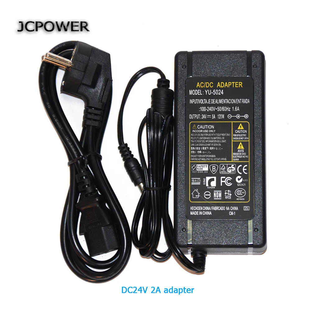 JCPOWER светодиодный переключатель питания адаптер трансформатор 24 В 1A 2A 3A 5A для