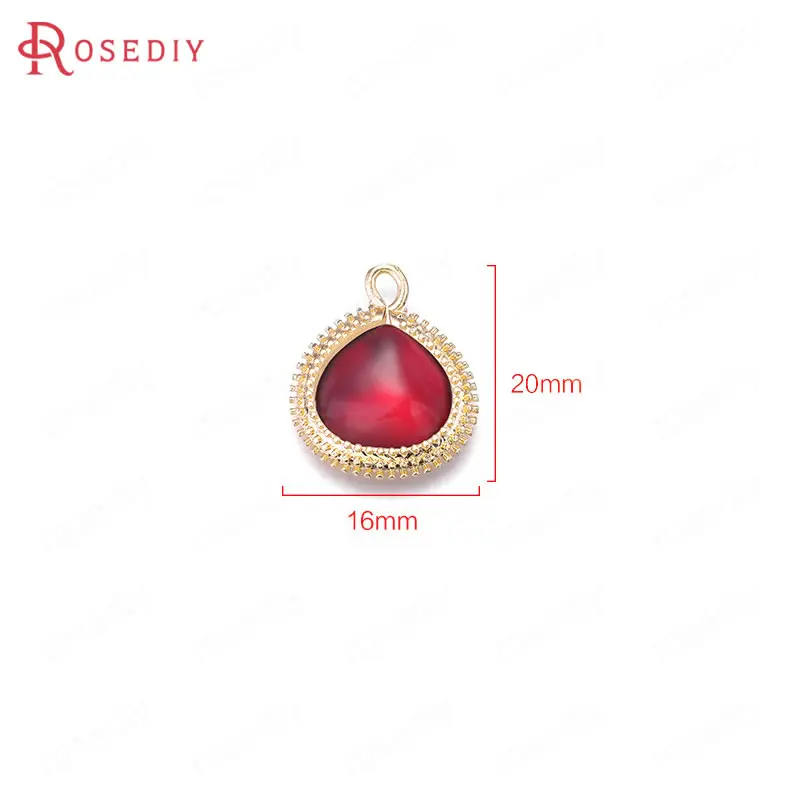 4 шт. латунные подвески с сердечками 16 х20 мм|silver charm pendant|gold pendantcharms pendants gold |