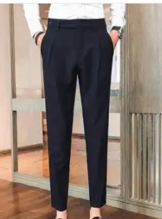 Black Pants Мужские брюки, костюм, брюки для мужчин, офисные брюки для мужчин, черные нарядные брюки, формальные облегающие Вечерние брюки, костюм для мужчин - Цвет: Black Pants