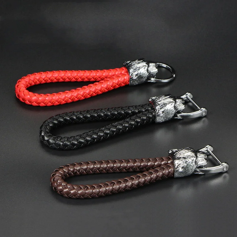 Автомобильные аксессуары брелок из кожи и металла леопард для Ford Focus 2 Mk2 Nissan