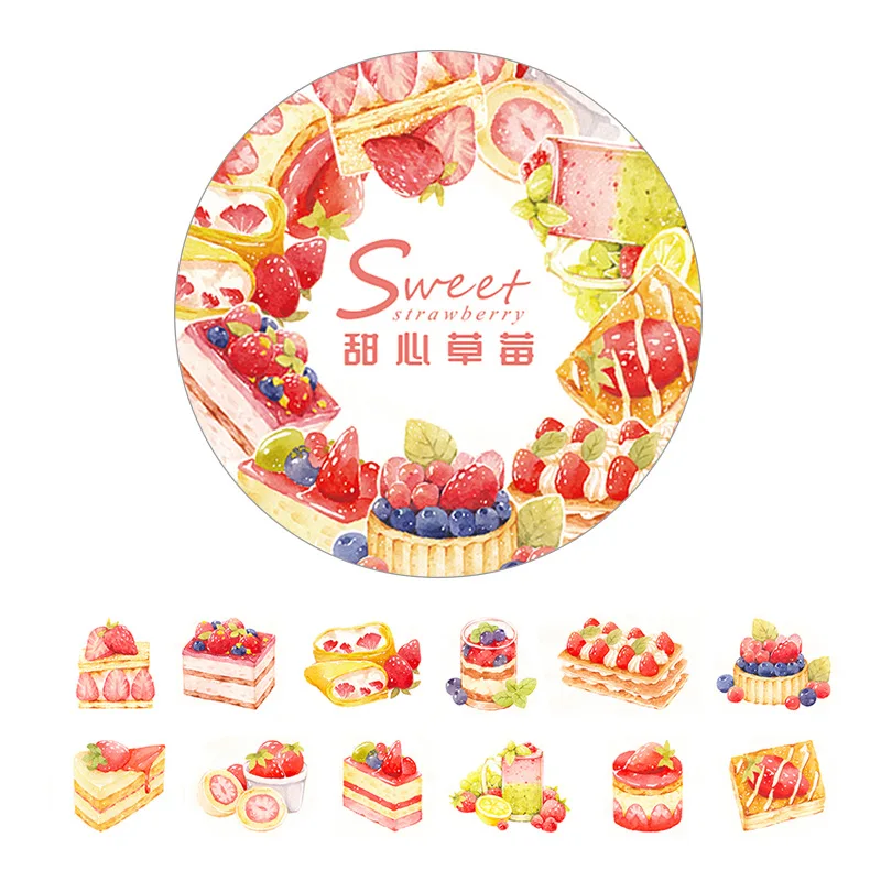 1 шт. клейкая лента из рисовой бумаги Ретро коты торты декоративные клеящаяся