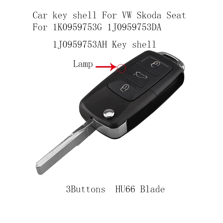 Складной флип-чехол для VW Passat Polo Golf Touran Bora Ibiza Leon Octavia Fabia 3 кнопки 753 г | Автомобили и