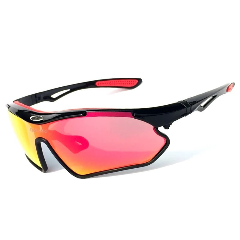 black-red Поляризованные велосипедные очки мужские UV400 MTB спортивные очки Питер Саган велосипедные солнцезащитные очки для рыбалки - Цвет: black-red