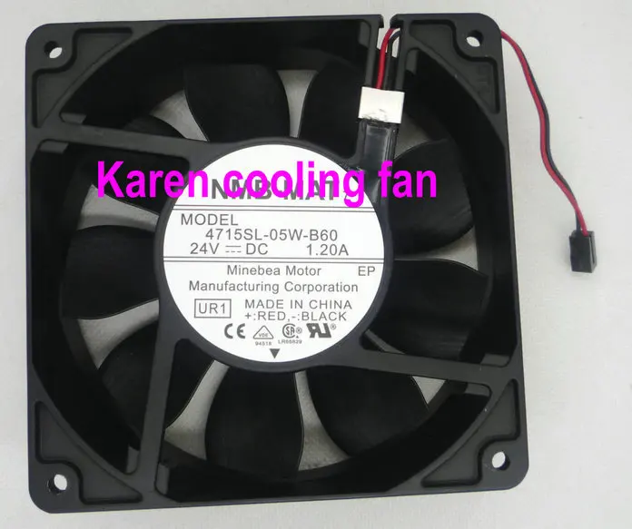 

NMB 12cm 4715SL-05W-B60 12038 24V 1.2A Cooling fan