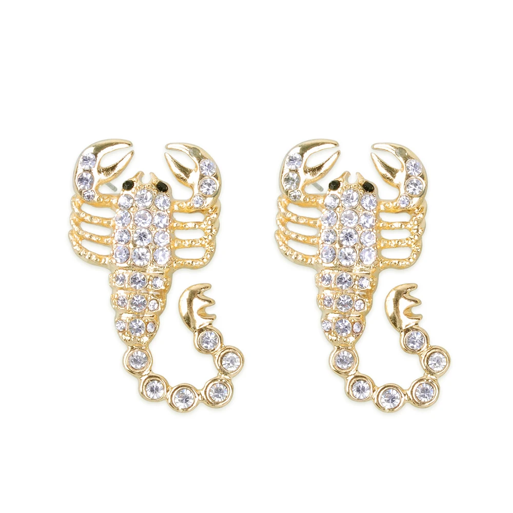 Женские серьги гвоздики с кристаллами золотистого цвета|pendant with earring|earings crystalear
