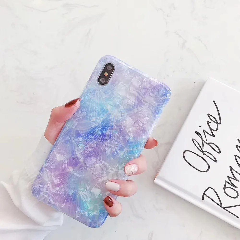 Ourpho шаблоном чехол для телефона iphone 6 6s 7 8 плюс ярко-фиолетовый X XR XS MAX случае |