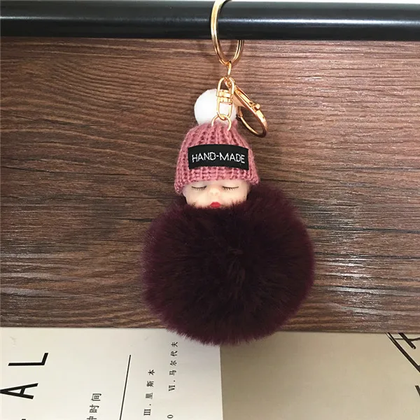 Мультяшная кукла Hairball брелок плюшевая Сумочка автомобильный брелок для женщин плюшевые брелки 30 цветов - Цвет: 13