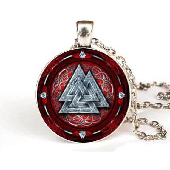 Викинг норвежский ожерелье кулон Valknut цепь ювелирные изделия для женщин мужчин