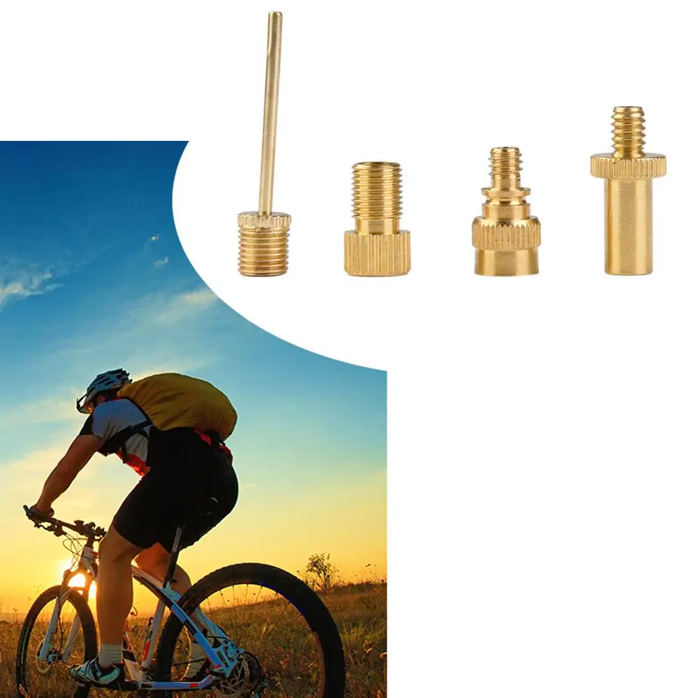 4 шт. велосипедный Inflat игла конвертер Баскетбол пневматический Schrader Presta клапан