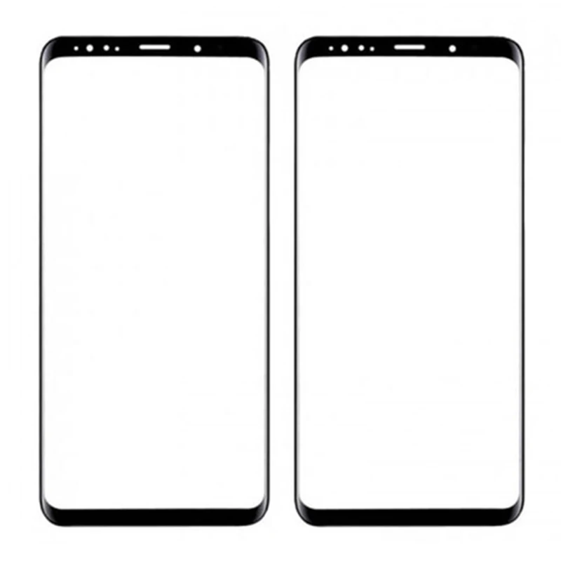 Черный для Samsung Galaxy S6 S7 edge S8 + S9 Plus Note 8 9 передний Внешний стеклянный объектив