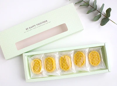 Biscuit Packing Box,Cake Storage Biscuit Paper Box with Clear PVC window,Chocolates Macaroon Cake Decoration Baking boxes 50pcs - Цвет: green