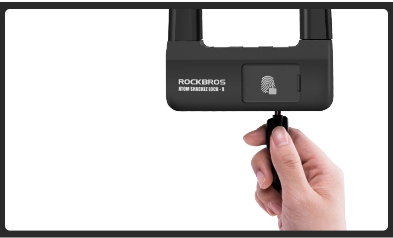 ROCKBROS велосипедный замок стальной Противоугонный отпечаток пальца разблокировка складной велосипедный замок MTB велосипедные аксессуары Велосипедные замки для мотоциклов
