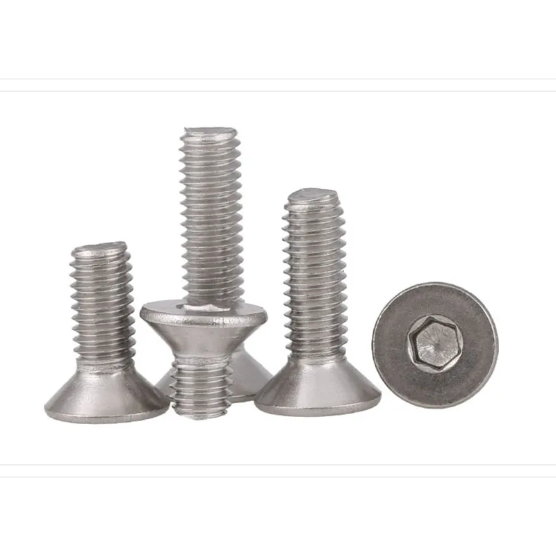 304 г. винт из нержавеющей стали с плоской головкой потайной шестигранный M3 M4 M5 *