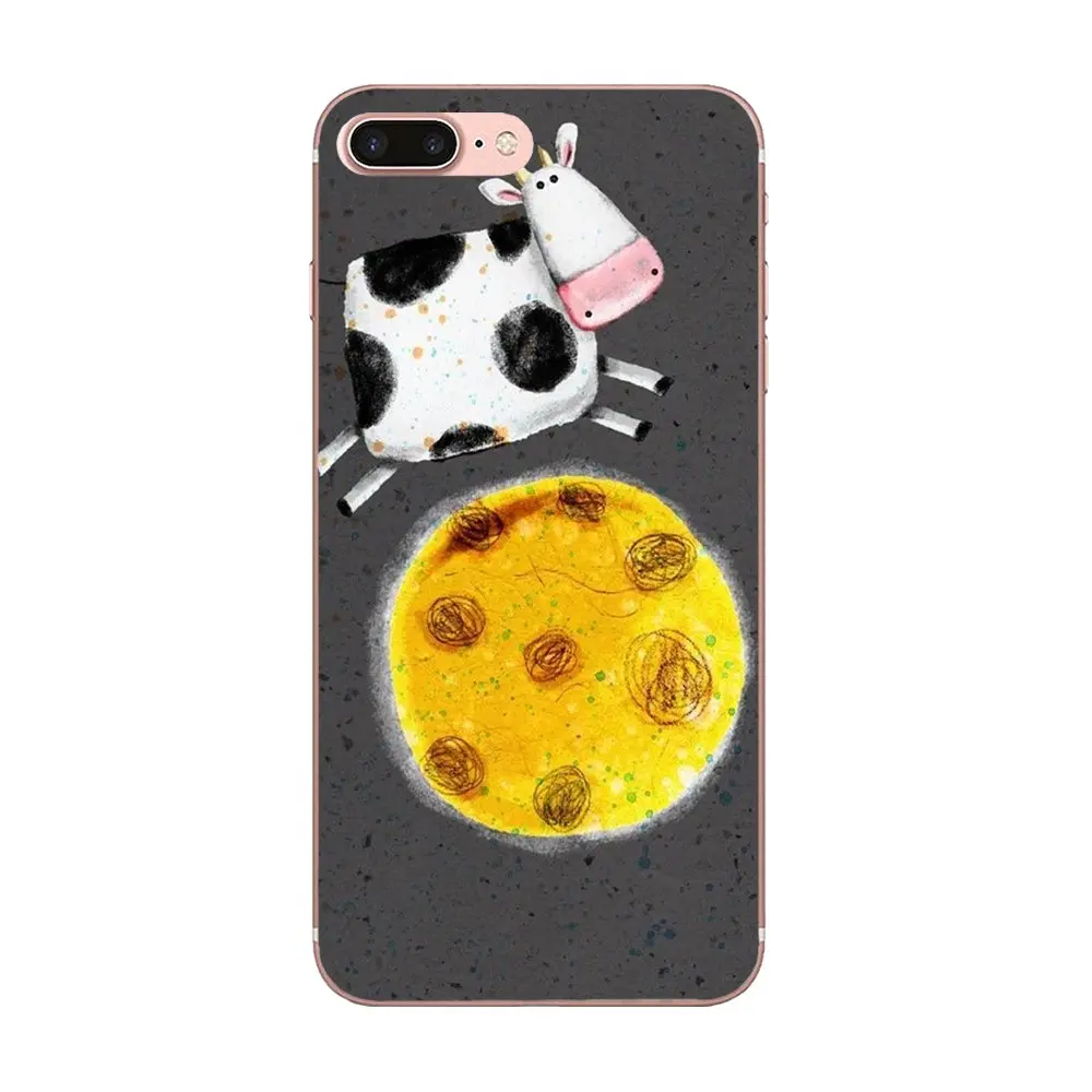Мягкий Quinn телефон корова лицо голова Забавный мультфильм животных для Huawei Mate 7 8 9