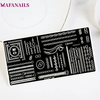 1 pc nail stamping plates 12 56 5cm rectangle 3d chain pattern plate diy nail stamp template image plate stencil nails tool 39