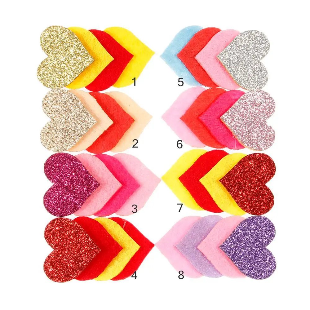 модный бант с блестками и сердечком для девочек