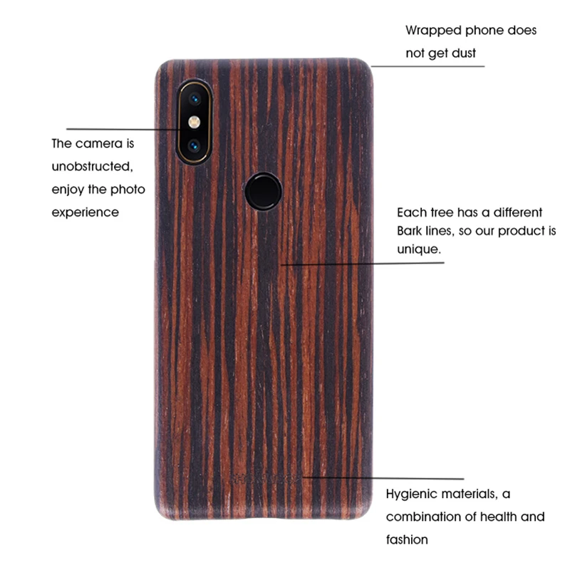 Showkoo оригинальные деревянные чехлы Чехол для телефона Xiaomi mi Mix 2 s ультратонкий