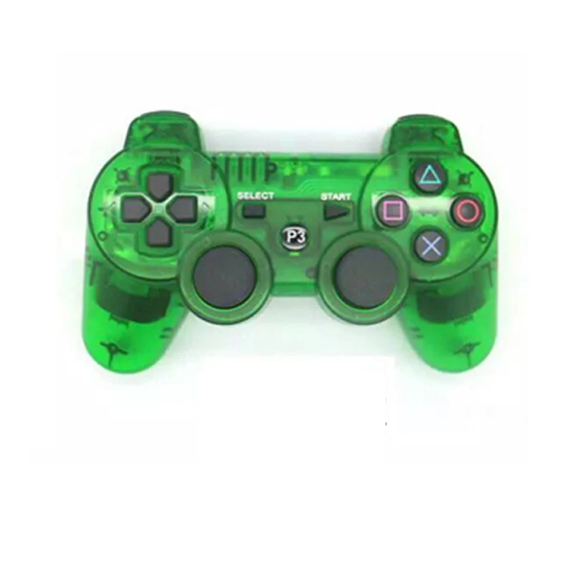 Green Для sony PS3 прозрачный беспроводной контроллер Bluetooth геймпад для playstation 3 PS3 прозрачный джойстик - Цвет: Green