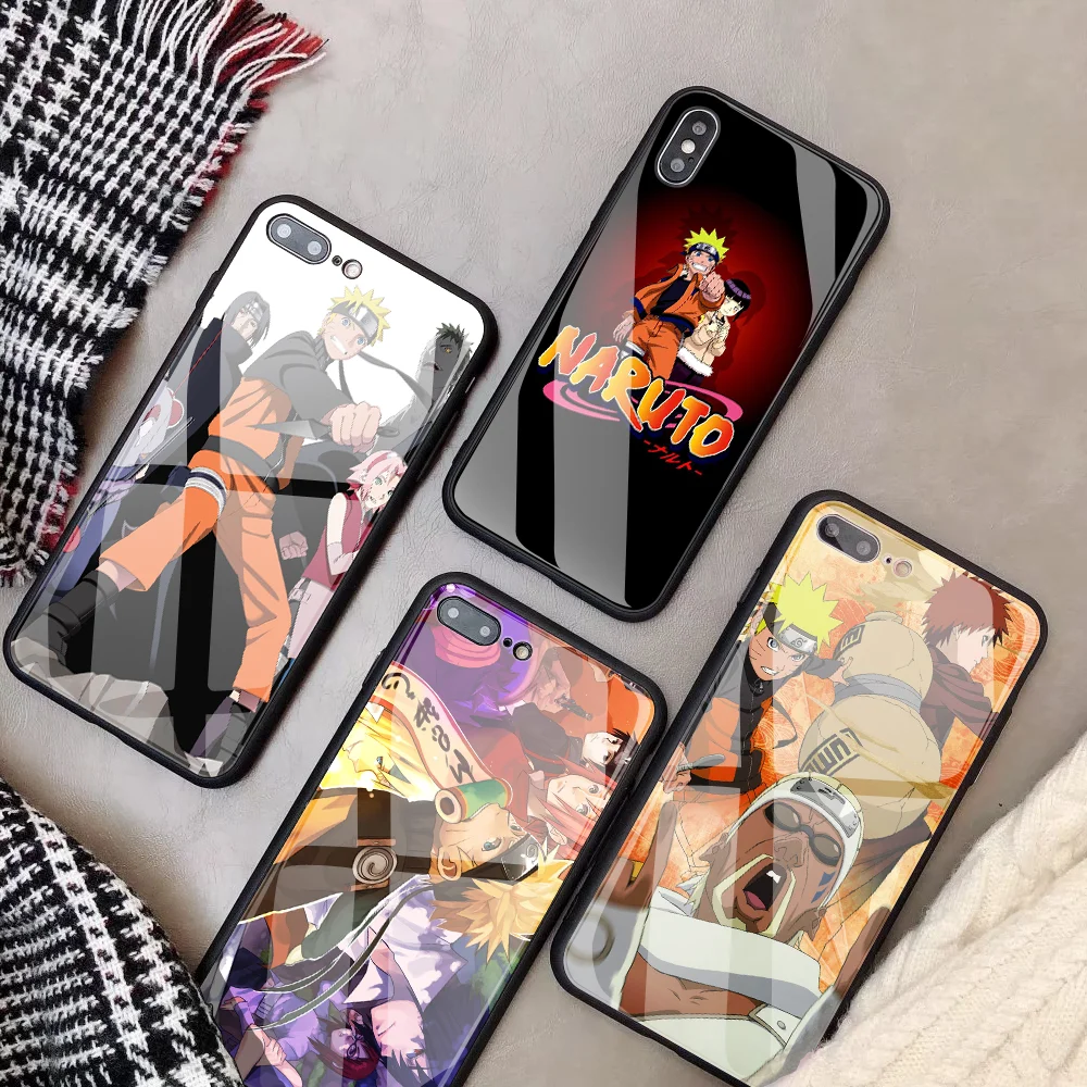 DIY чехол для телефона для iPhone 7 8 6 S Plus Капа закаленное стекло Наруто ниндзя Хокаге индивидуальная крышка телефона для iPhone X XR XS MAX