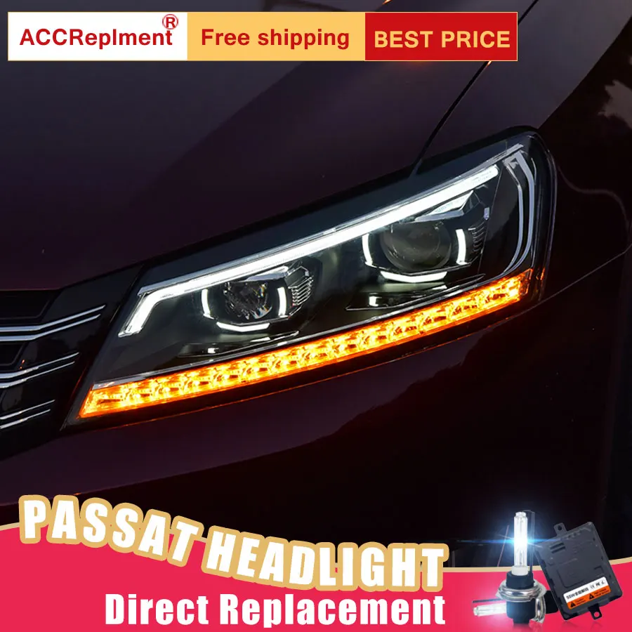 2 шт. светодиодный ные фары для VW Passat 2011 2015 Автомобильные ангельские глазки