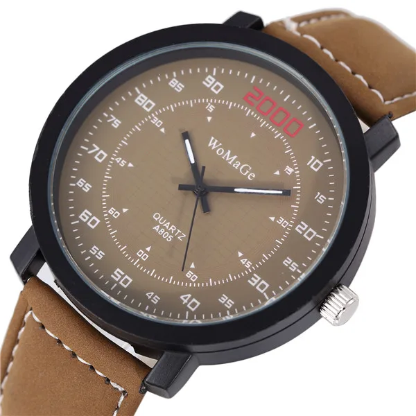 

New Men Watches Top Brand Outdoor Male Clock Sport Military Business Watch Leather Strap Quartz Suit Wristwatch erkek kol saati