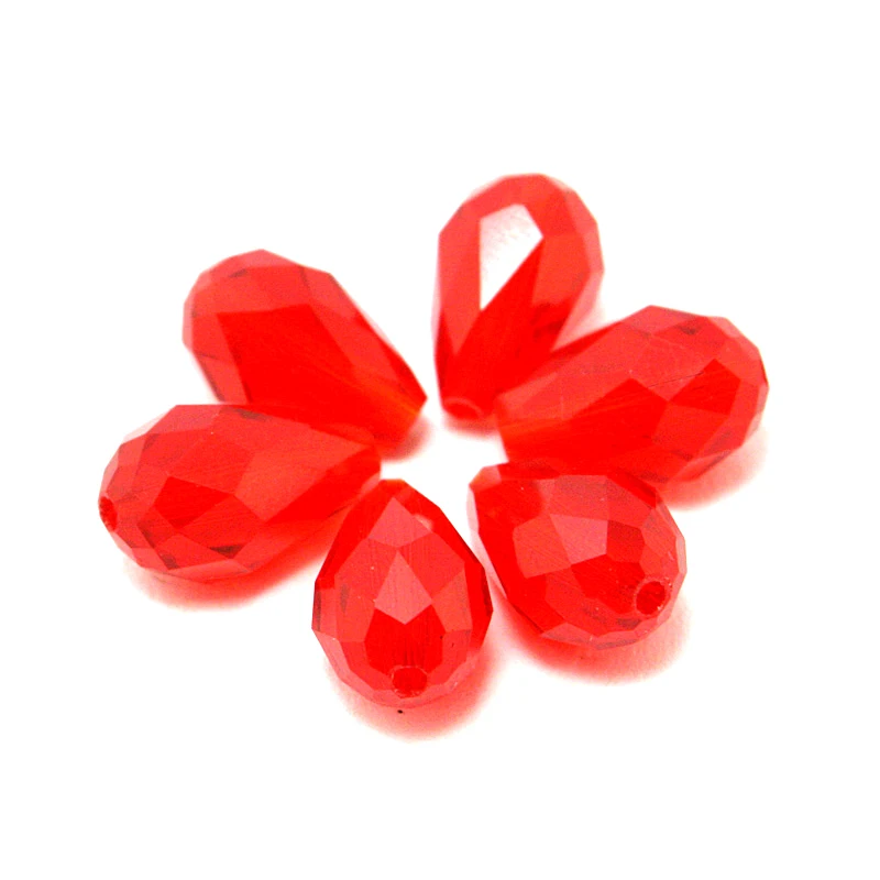 Оптовая продажа 30 шт./лот граненые бусины из хрустального стекла каплевидные для