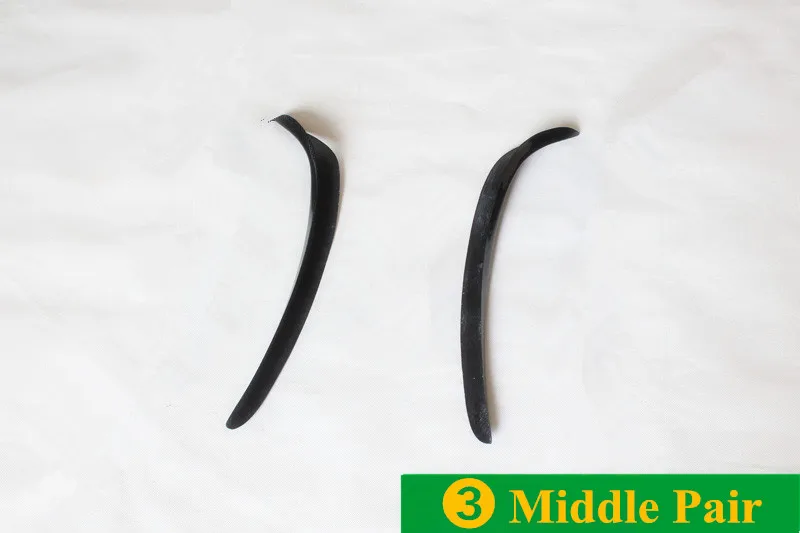 Middle Pair Для Mercedes Benz CLA W117 бампер из углеродного волокна Canards класс W117 CL180 CLA200 CLA250 cl45 AMG 2013- сплиттер лоскут Canard - Цвет: Middle Pair