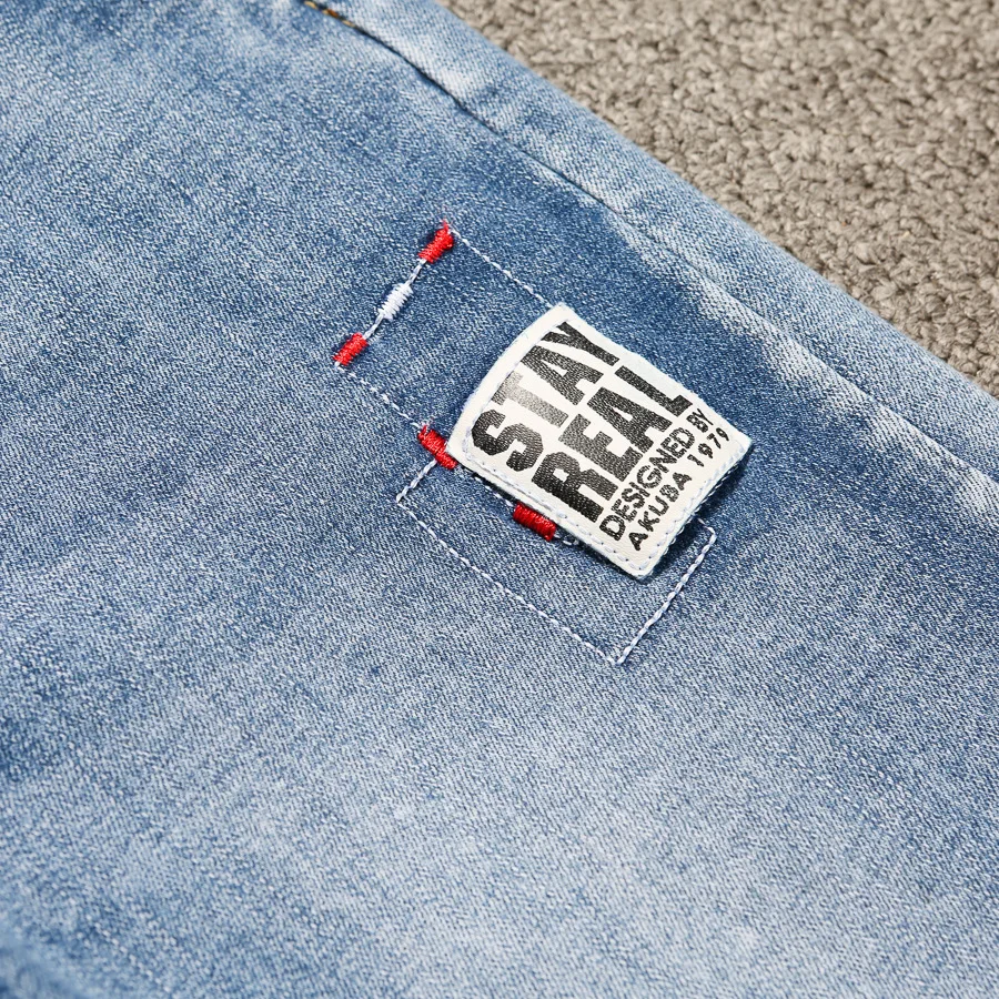 Большие размеры 4XL 5XL, весенние Стрейчевые джинсы для женщин, уличные джинсы на шнуровке, штаны, эластичные штаны, девять укороченных брюк с заплатками и манжетами, джинсовые штаны