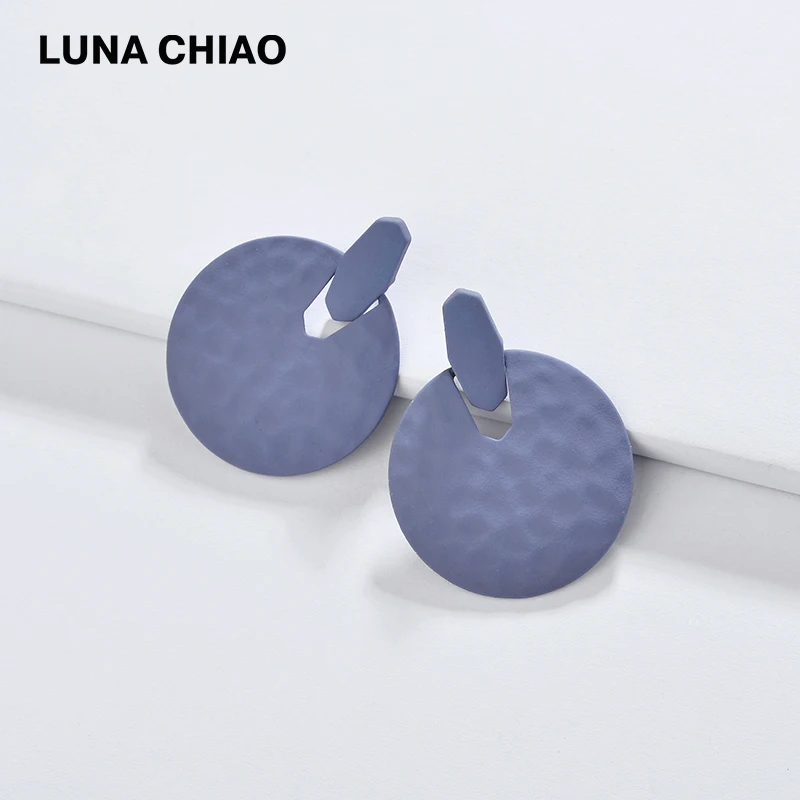 Модные женские серьги LUNA CHIAO популярные матовые с лакированным покрытием в виде