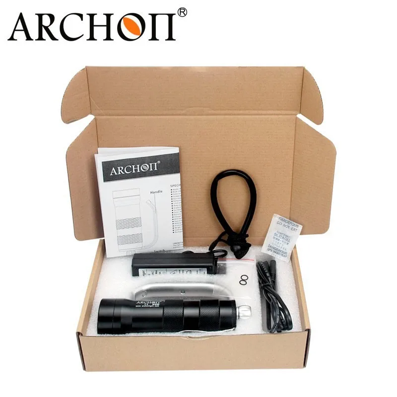 ARCHON DG40/WG46 ручка главы Фонарь для дайвинга 2000lm Дайвинг фонарик CREE XM-L2 U2 фонарь для подводного плавания под водой 100 м водонепроницаемый