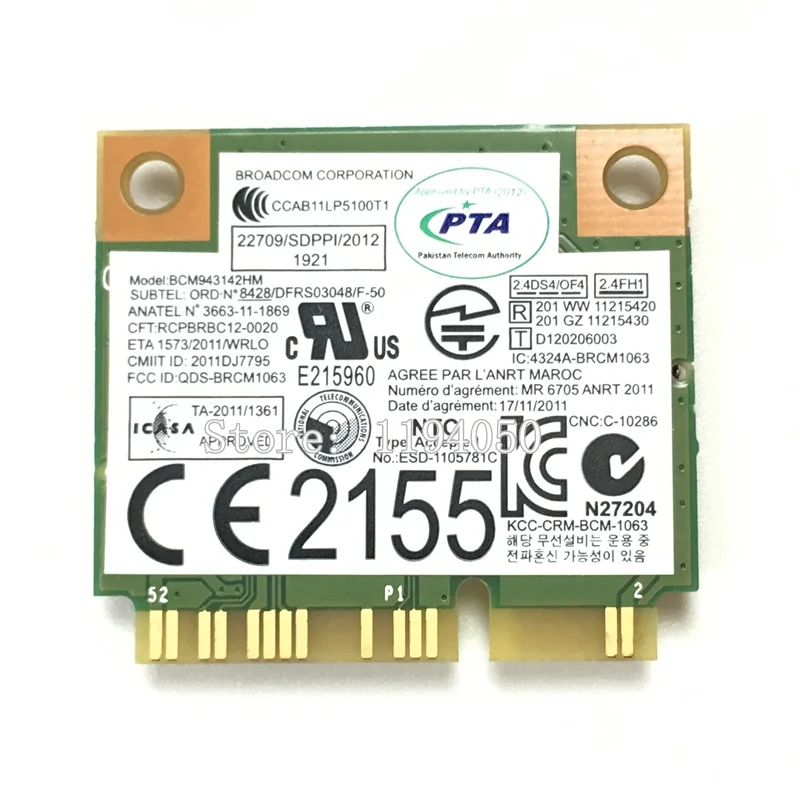 BCM43142 Беспроводной карты для Thinkpad Edge E430 E530 E531 E431 E545 04W3837 BCM943142 BT4.0 Беспроводной карты для thinkpa WLAN 4314