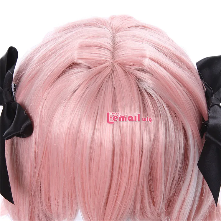 Парик л-электронной Новое поступление игры Fate Apocryph Astolfo Косплэй парики Длинный розовый термостойкие синтетические волосы Хэллоуин Косплэй парик