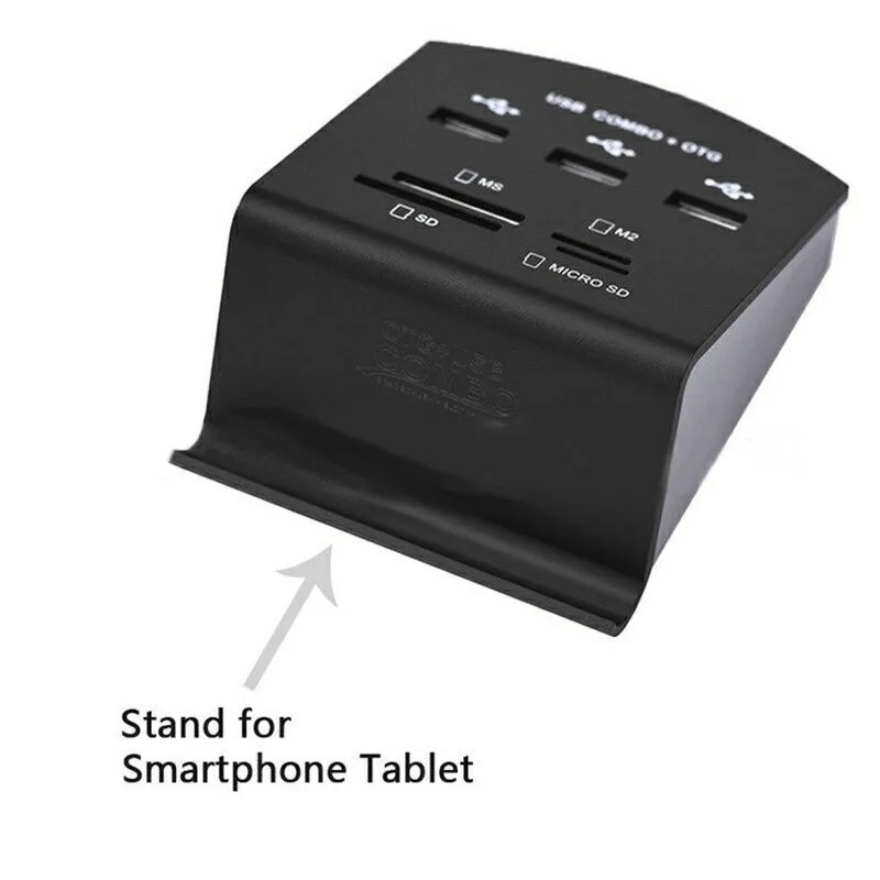 BASIX Тип C/Micro USB OTG HUB адаптер нескольких Usb с 3* USB2.0, SD/Micro SD/M2/MS card reader USB разветвитель для ноутбука Macbook Pro
