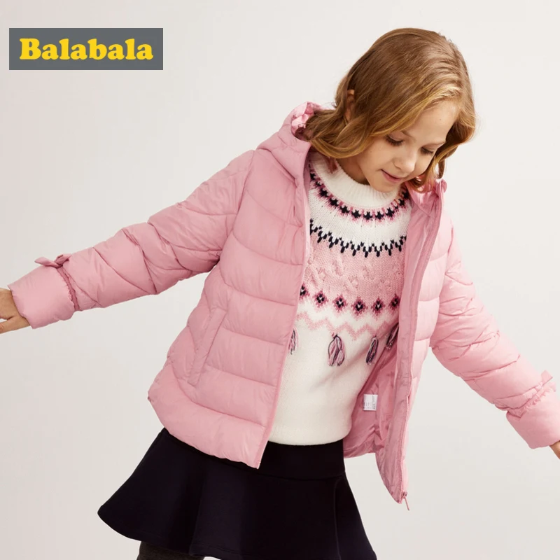 Balabala/стеганая легкая куртка-пуховик с капюшоном и галстуком-бабочкой на манжетах