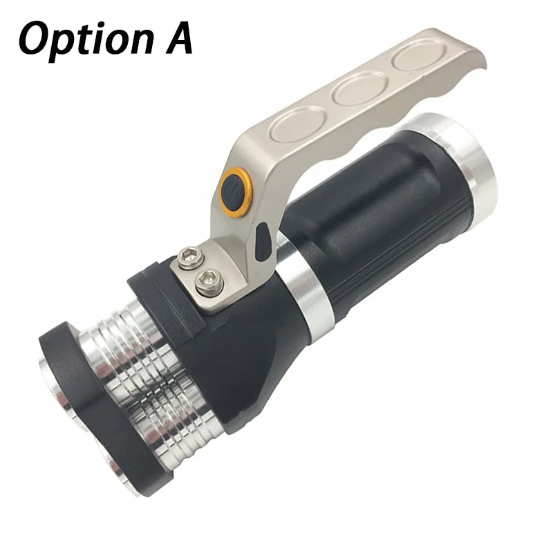 Option A Z30 светодиодный светильник-Вспышка 3 шт. XM-L T6 с бусинами, перезаряжаемый портативный светильник, ручная лампа 12000LM, 3 модели, супер яркий фонарик - Испускаемый цвет: Option A