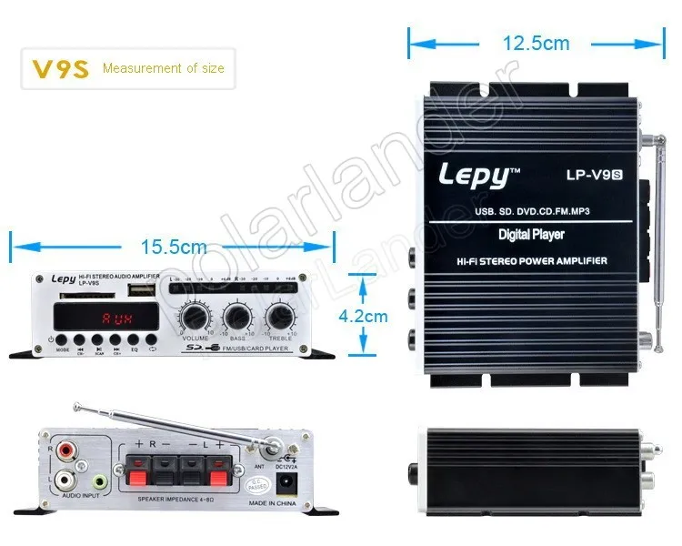 USB SD DVD CD FM MP3 цифровой плеер Hi Fi стерео автомобильный усилитель мощности 2