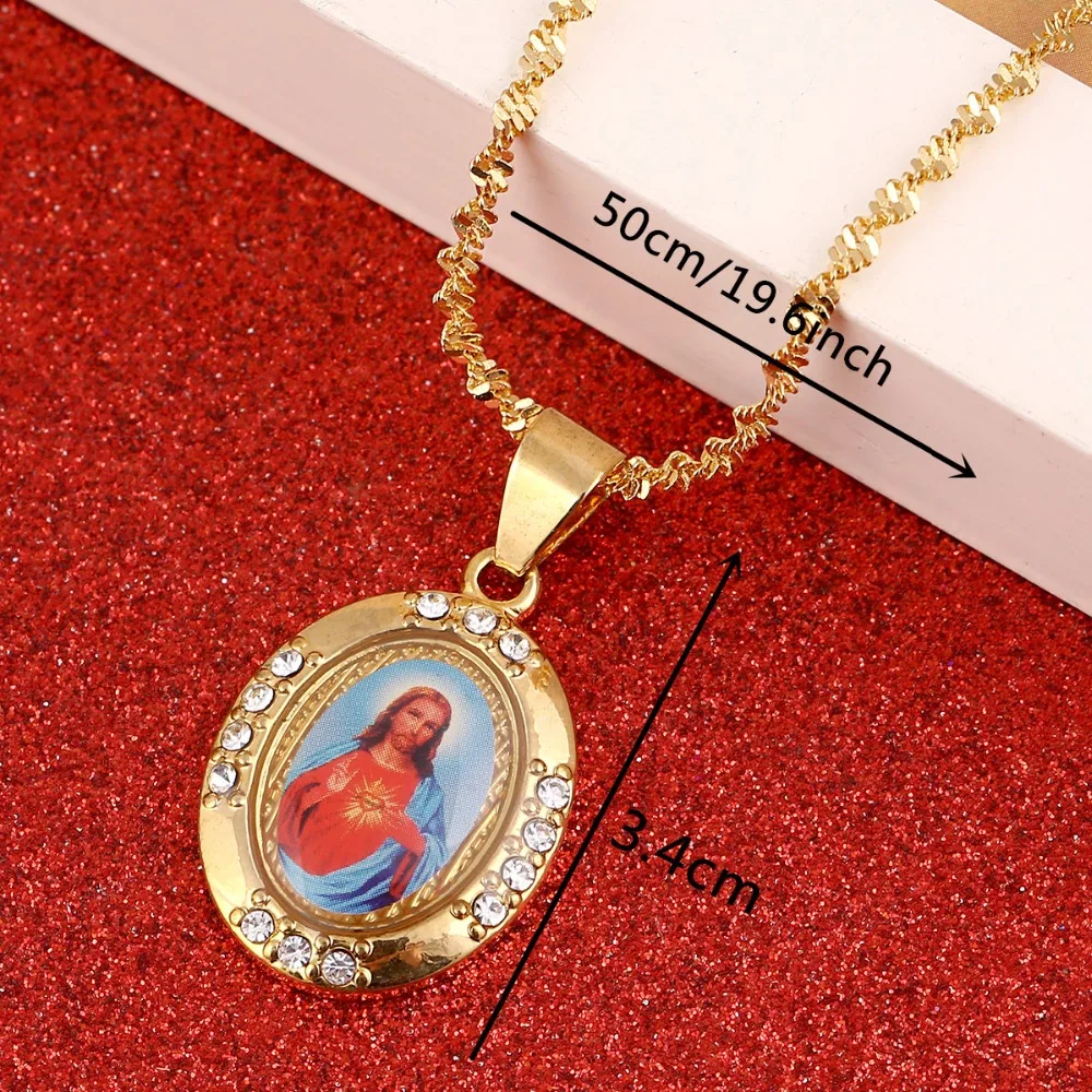 Женская цепочка с подвеской в виде головы Иисуса|Подвески| |