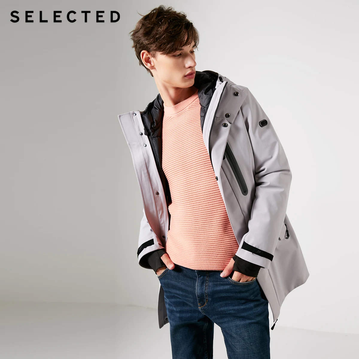 Отборные Слэйд зимняя мужская съемная внутренняя подкладка с шапкой спортивная