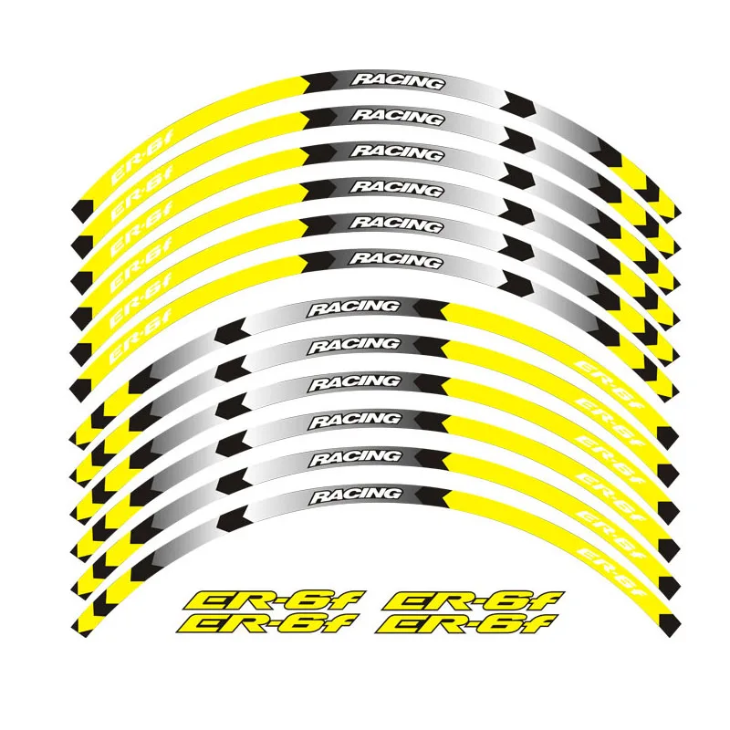 Motorcycle Rim stripes Decals 17inch Wheel Sticker Reflective Tape For KAWASAKI ER-6F sticker | Автомобили и мотоциклы