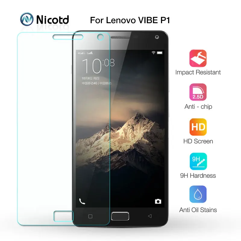 Взрывозащищенное Закаленное стекло Nicotd 9H защитная пленка для Lenovo VIBE P1 P 1 P1a42 P1c72