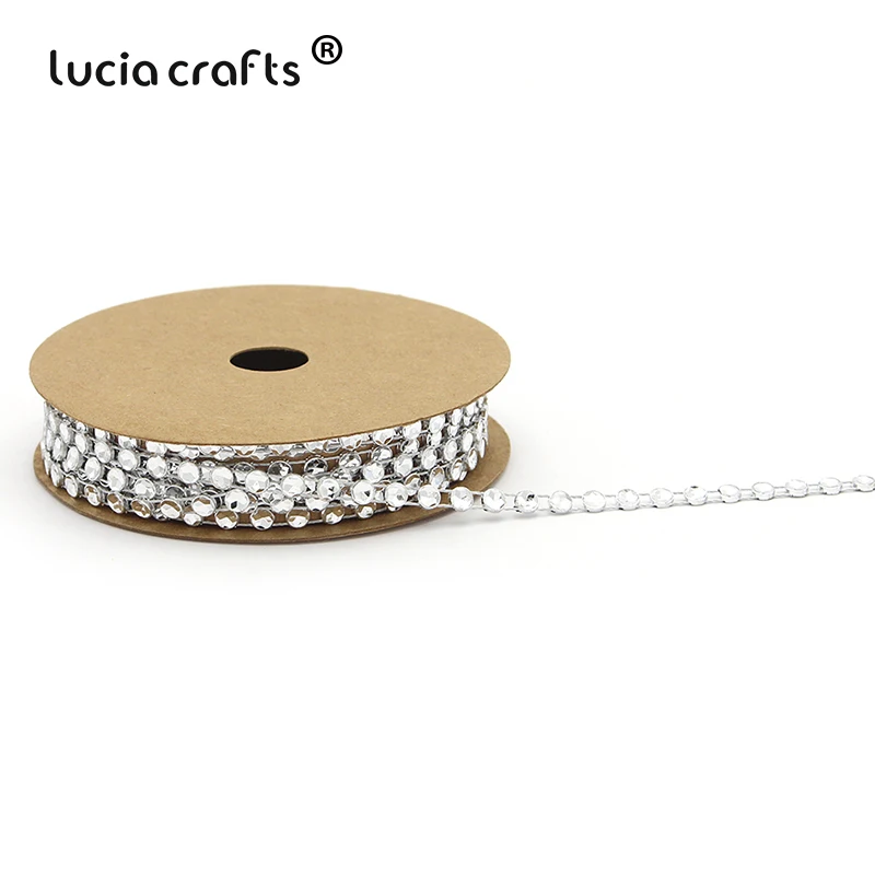 C6 Silver Lucia crafts 2y/лот 4 мм пластиковые линии дрель для вечерние сумки декор обуви DIY одежды ручной работы материал аксессуары I1104 - Цвет: C6 Silver